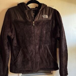 The North Face Brown Plush Zip Hoodie Small